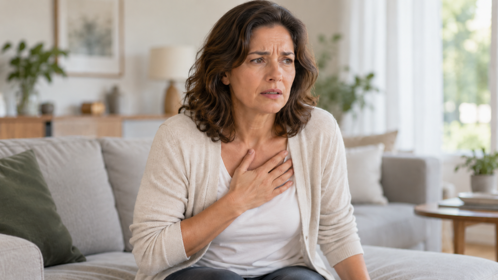 Palpitação e aperto no peito